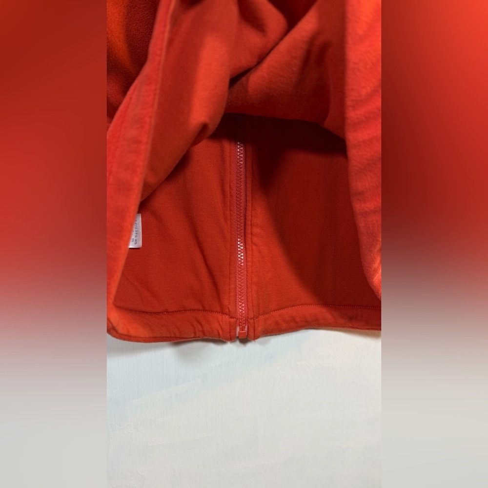 Women’s Lands' End Size Small Orange Fleece Vest - Picture 8 of 12